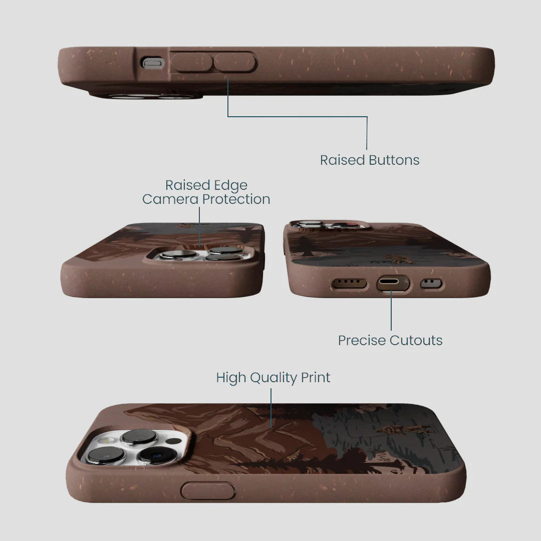 Chocolate Brown Gone Fishing iPhone 13 Pro Max Case - Image 3