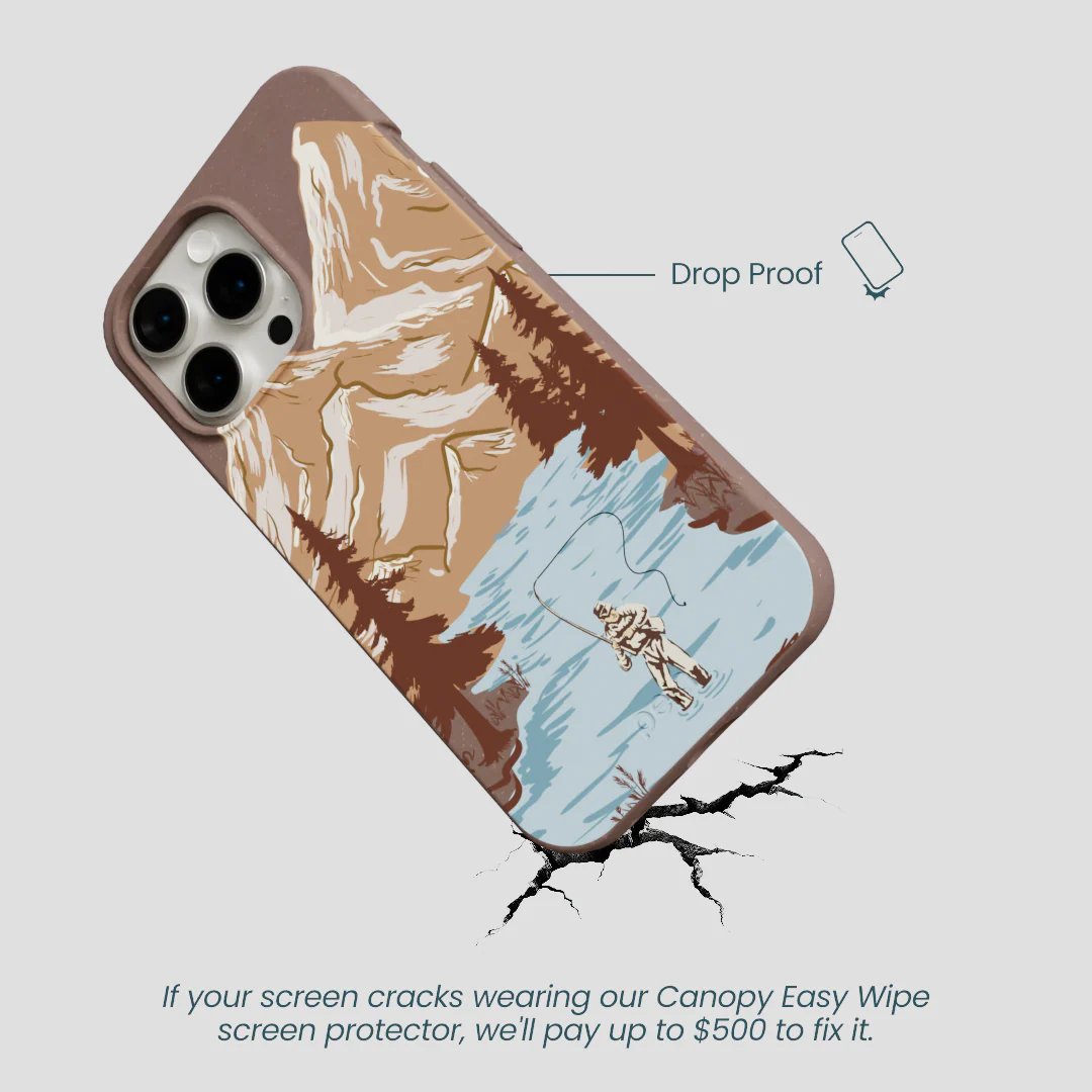 Chocolate Brown Gone Fishing iPhone 15 Pro Max Case - Image 5