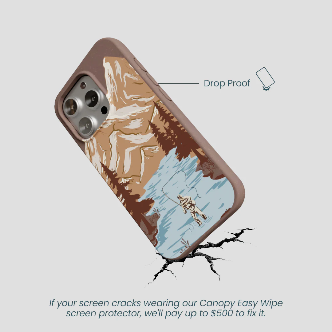 Chocolate Brown Gone Fishing iPhone 16 Pro Case - Image 5