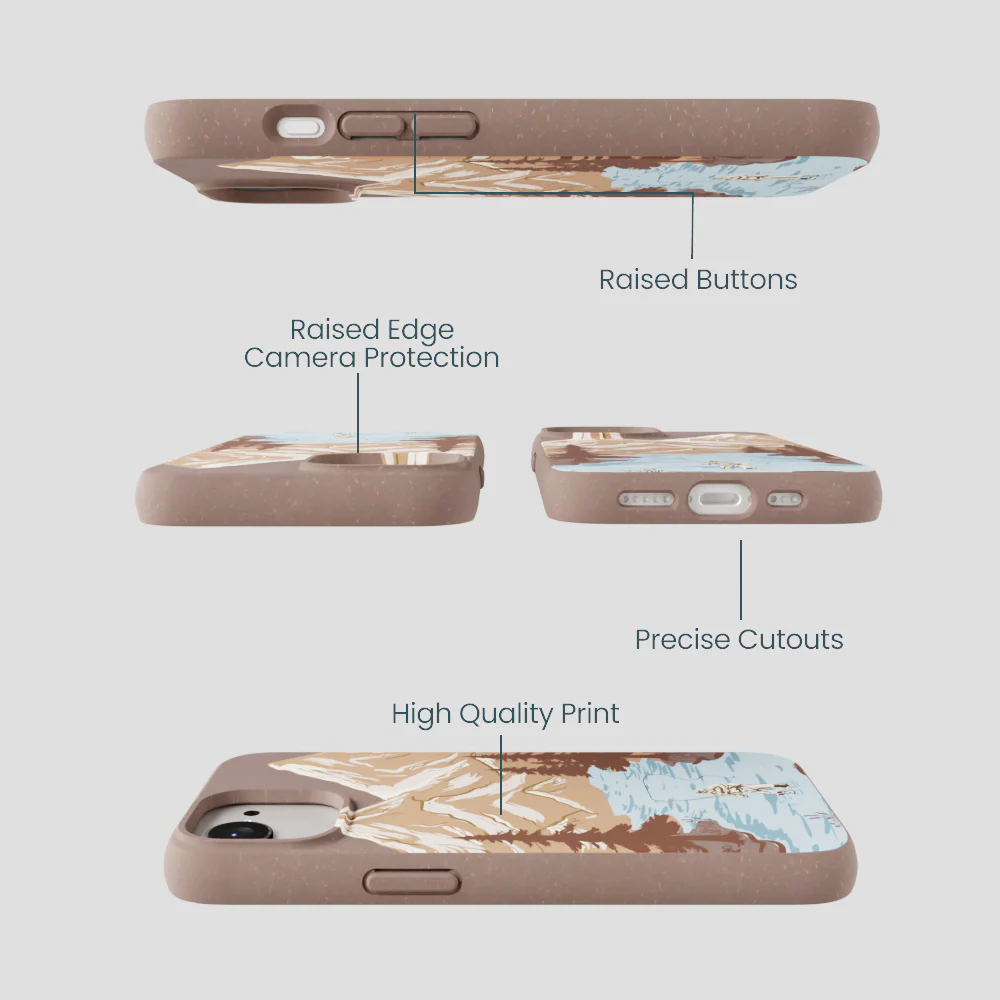 Chocolate Brown Gone Fishing iPhone 16e/17e Case - Image 3