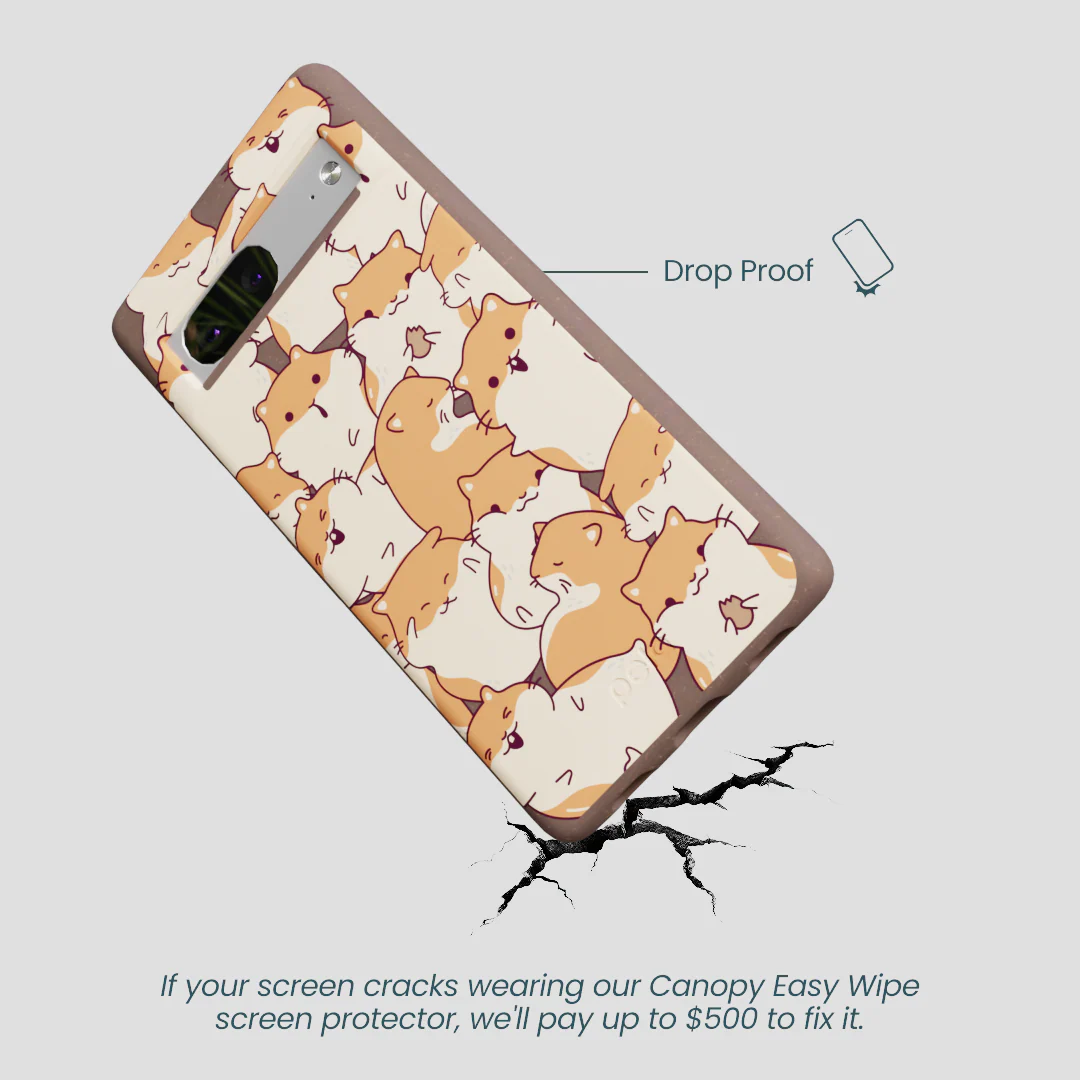 Chocolate Brown Happy Hamsters Google Pixel 7 Case - Image 5