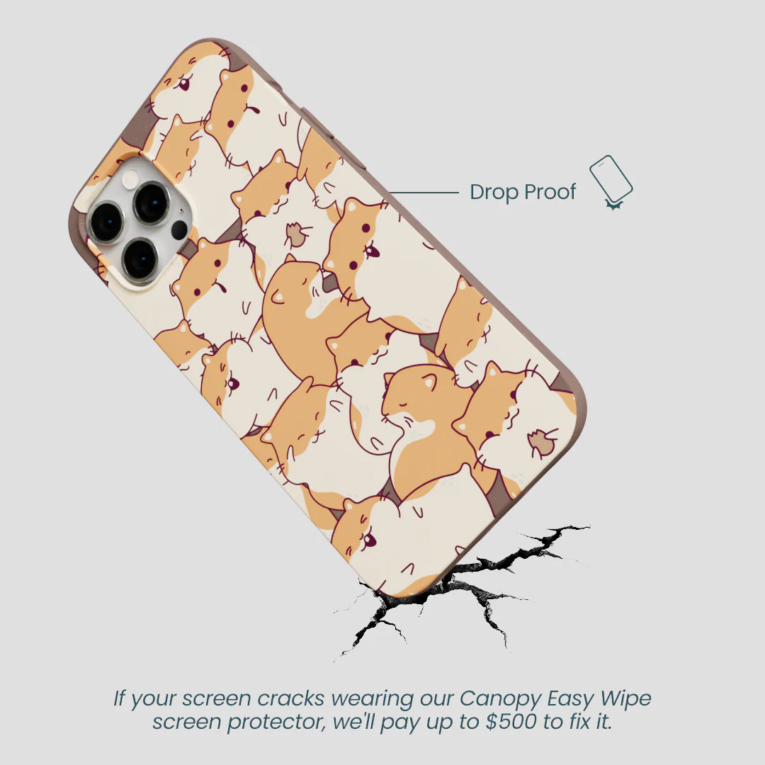Chocolate Brown Happy Hamsters iPhone 12 Pro Max Case - Image 5