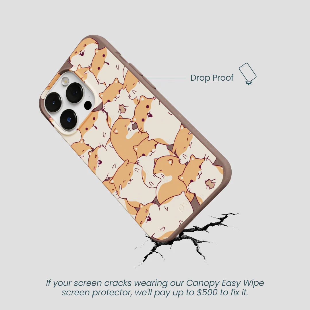 Chocolate Brown Happy Hamsters iPhone 13 Pro Case - Image 5
