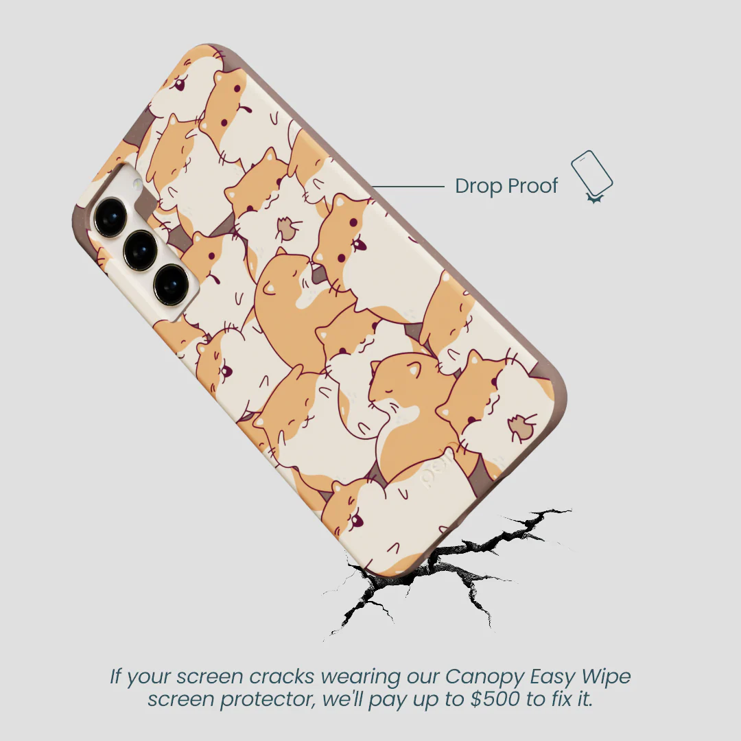 Chocolate Brown Happy Hamsters Samsung Galaxy S24+(Plus) Case - Image 5