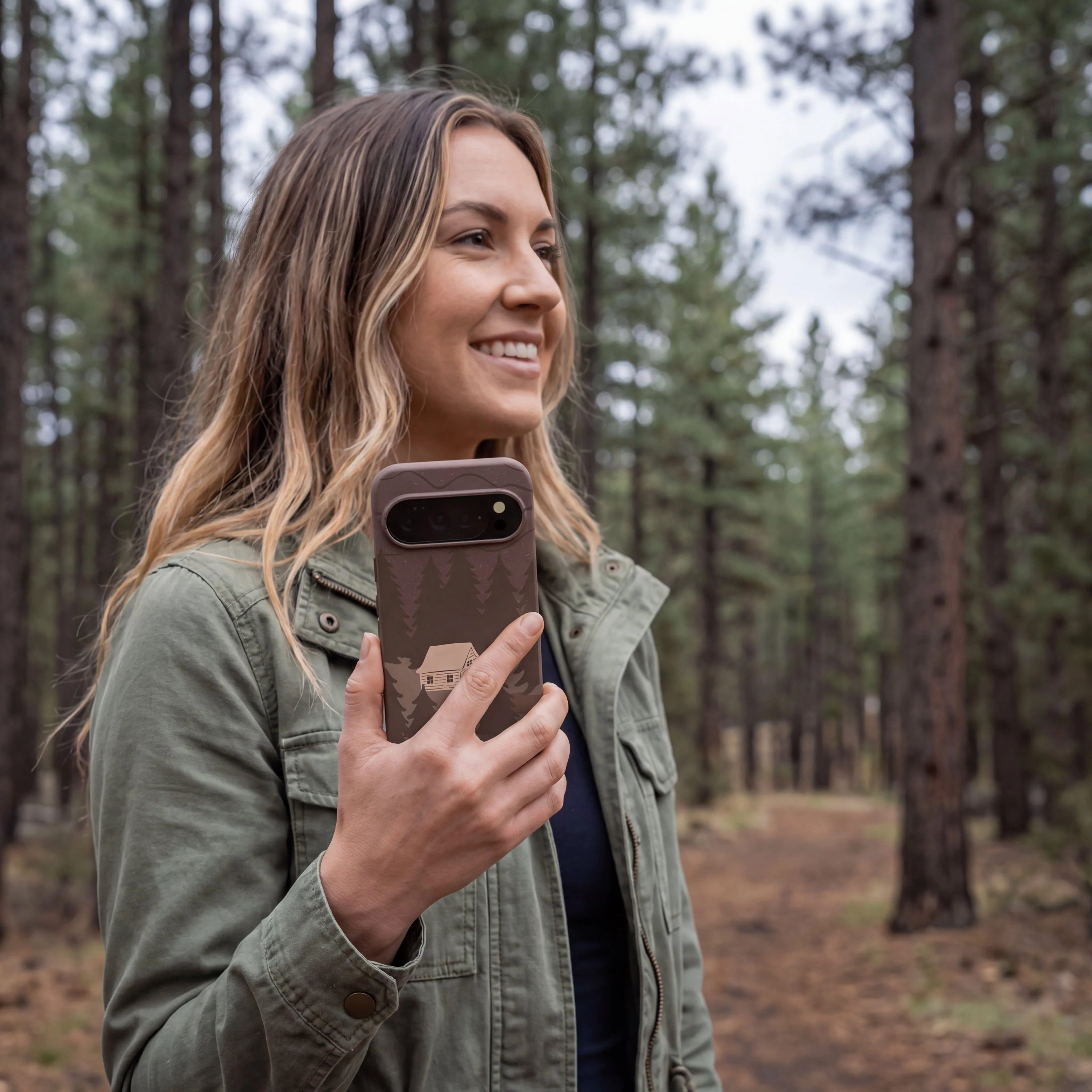 Chocolate Brown Hidden Cabin Google Pixel 10/10 Pro Case - Image 2