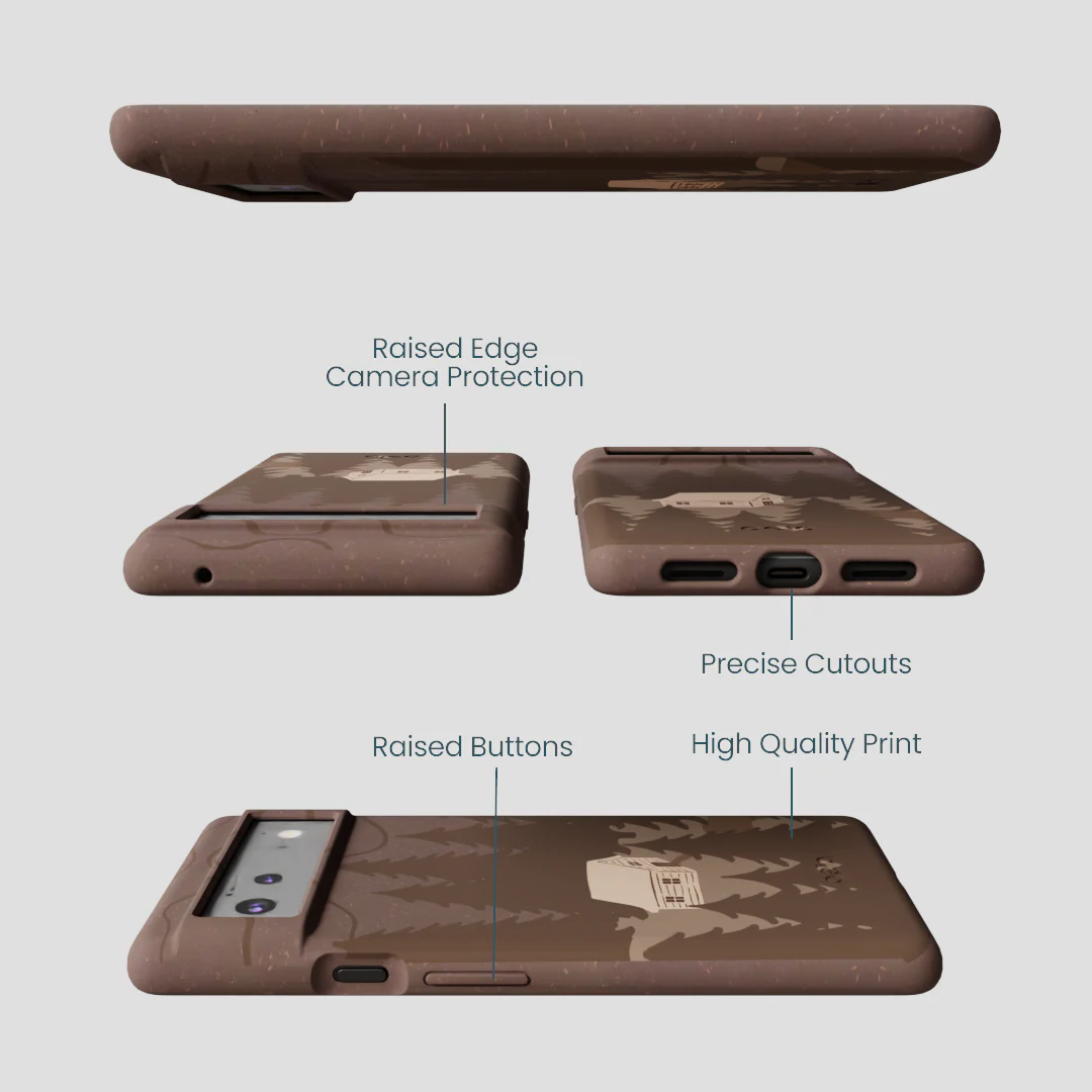 Chocolate Brown Hidden Cabin Google Pixel 6 Case - Image 3