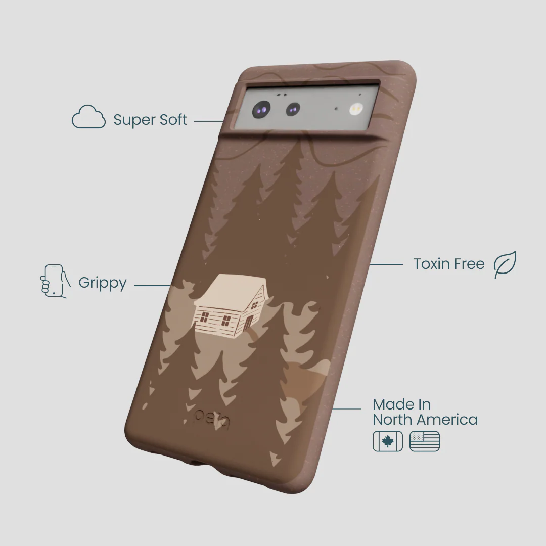 Chocolate Brown Hidden Cabin Google Pixel 6a Case - Image 4