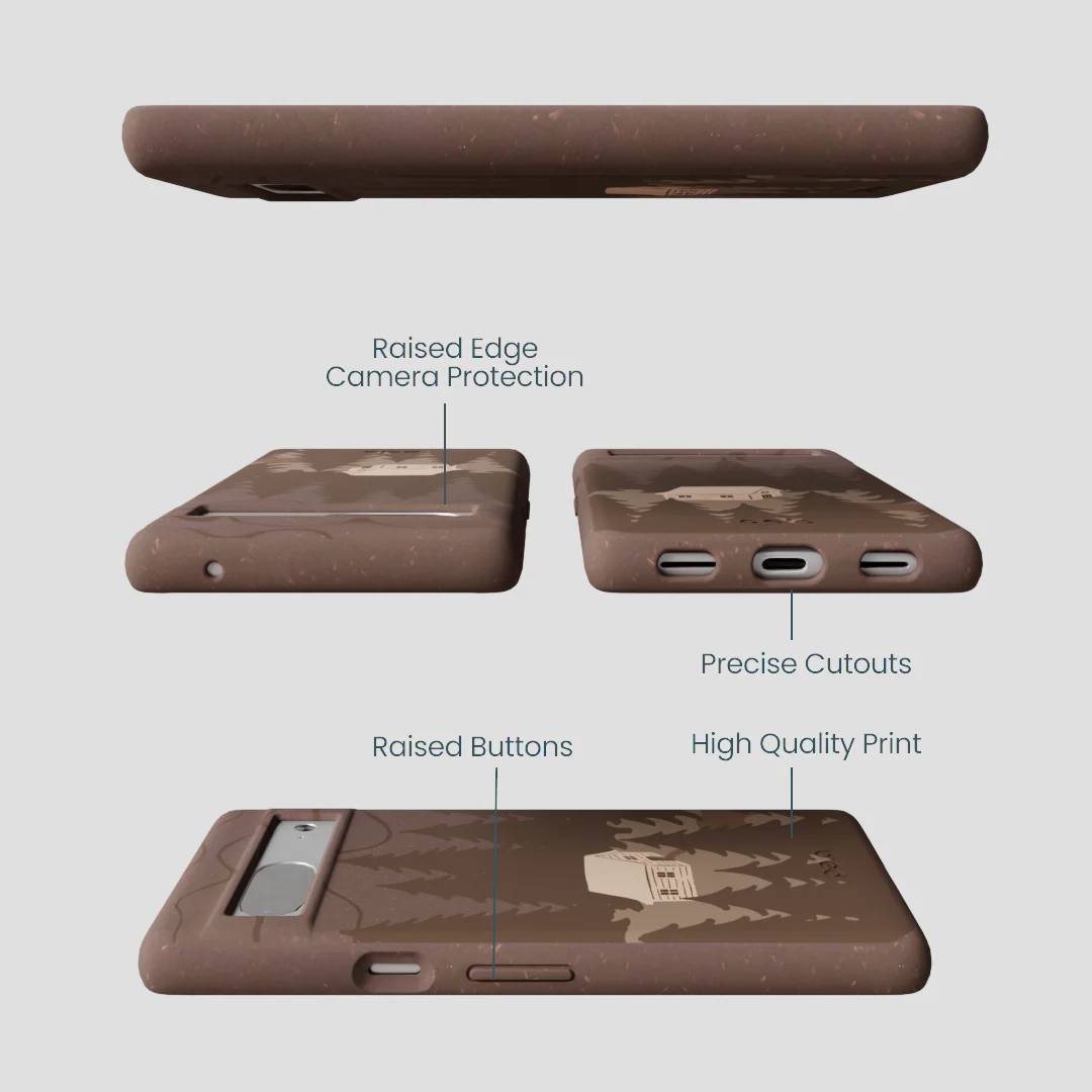 Chocolate Brown Hidden Cabin Google Pixel 7 Case - Image 3