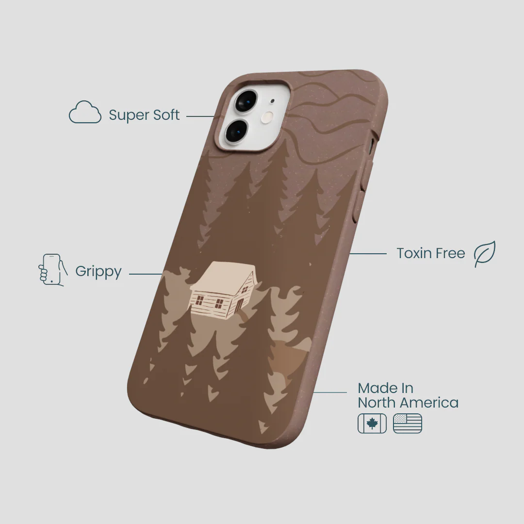 Chocolate Brown Hidden Cabin iPhone 12/ iPhone 12 Pro Case - Image 4