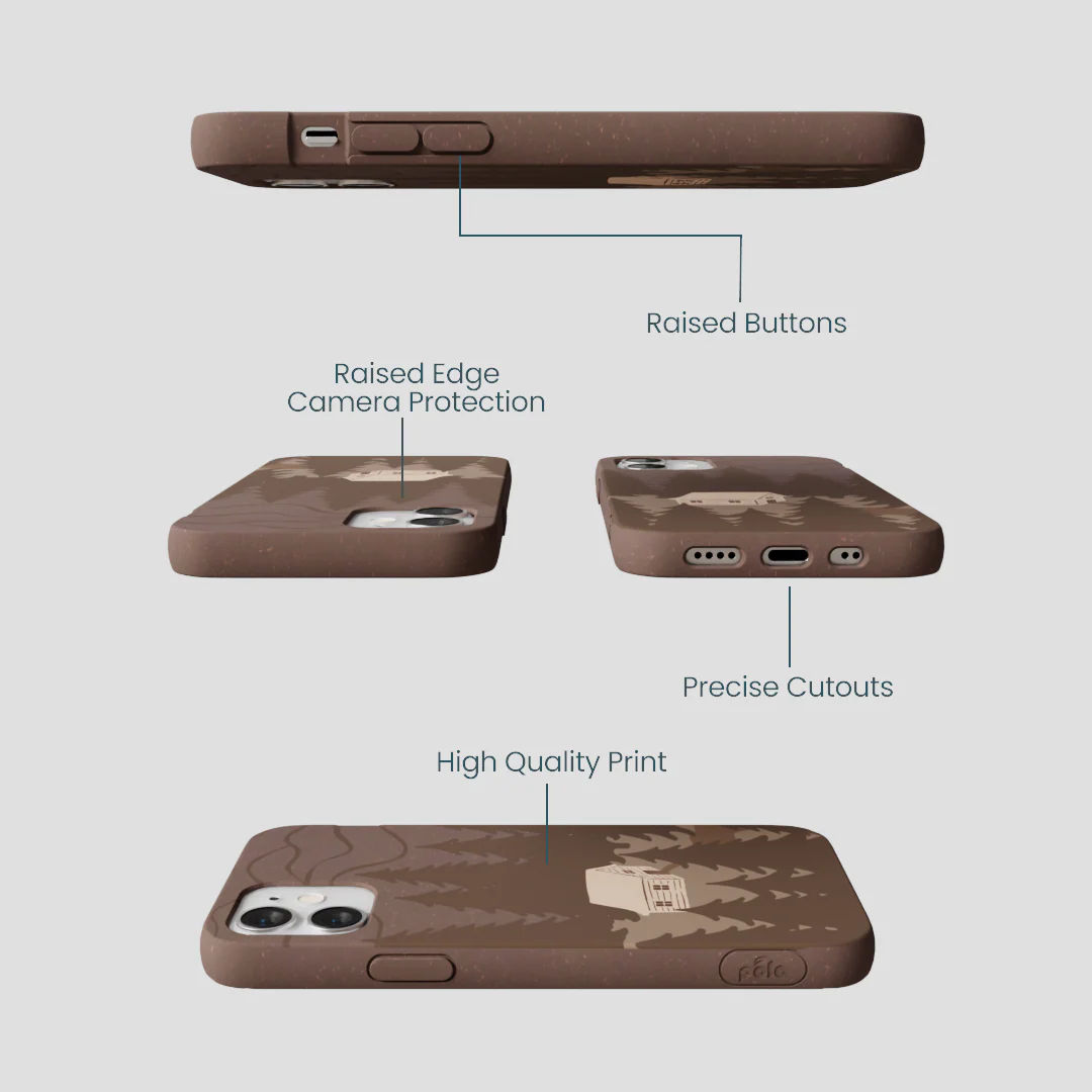 Chocolate Brown Hidden Cabin iPhone 12 Mini Case - Image 3