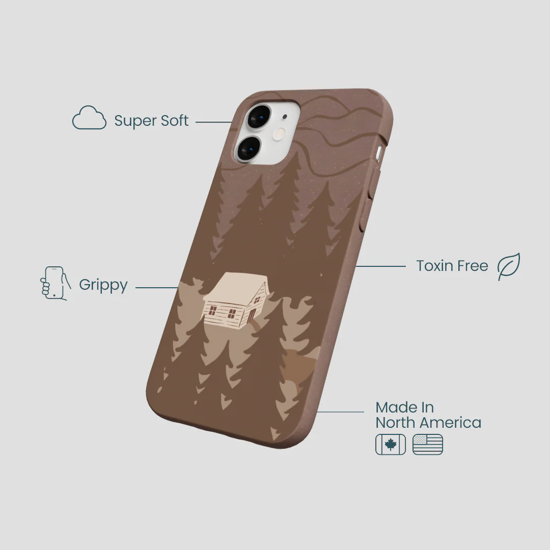 Chocolate Brown Hidden Cabin iPhone 12 Mini Case - Image 4