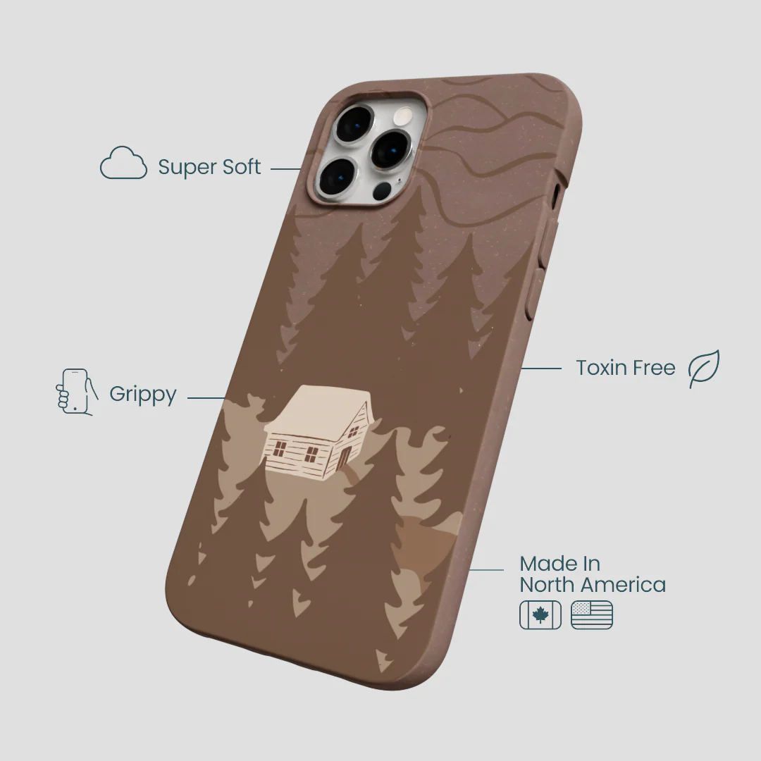 Chocolate Brown Hidden Cabin iPhone 12 Pro Max Case - Image 4