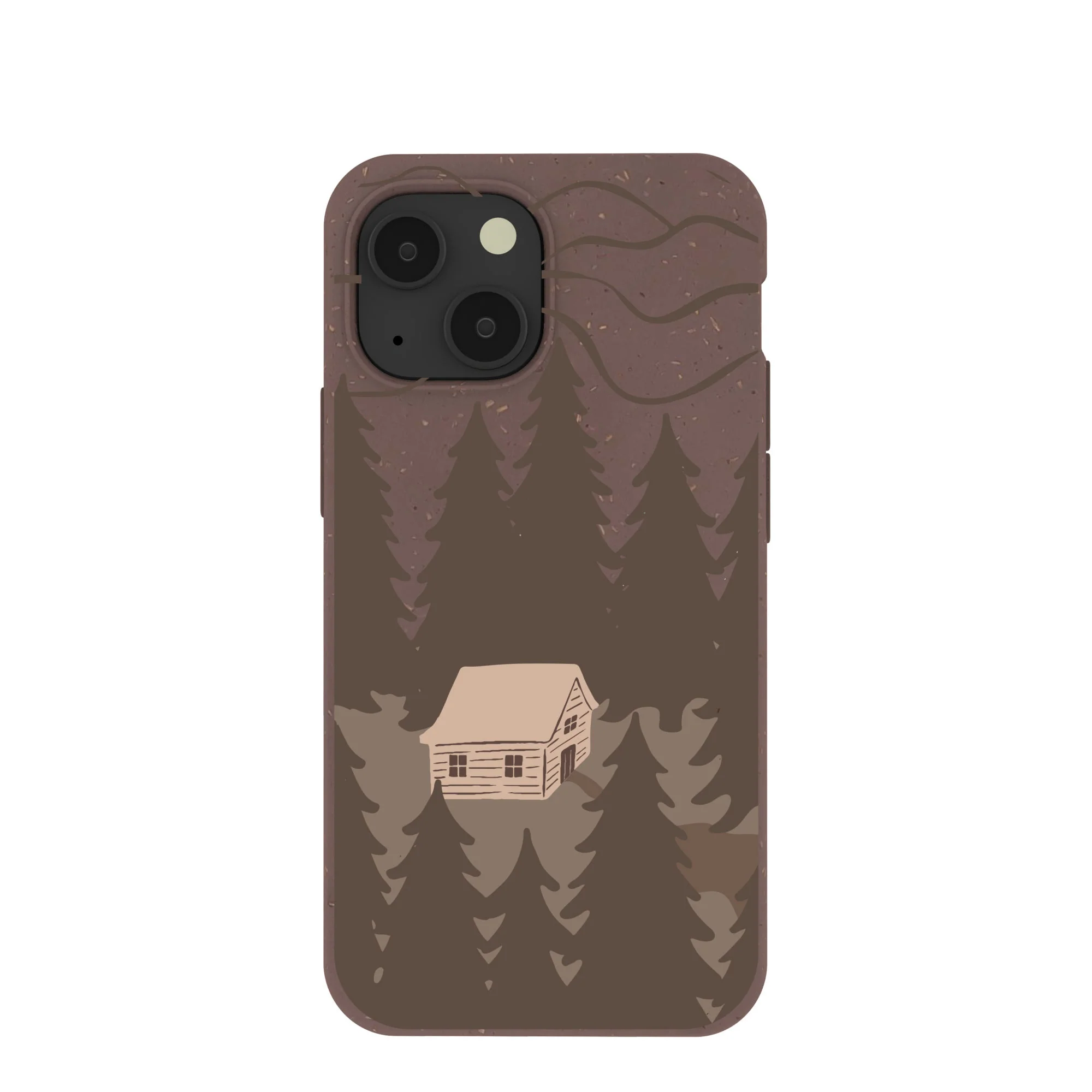 Chocolate Brown Hidden Cabin iPhone 13 Mini Case