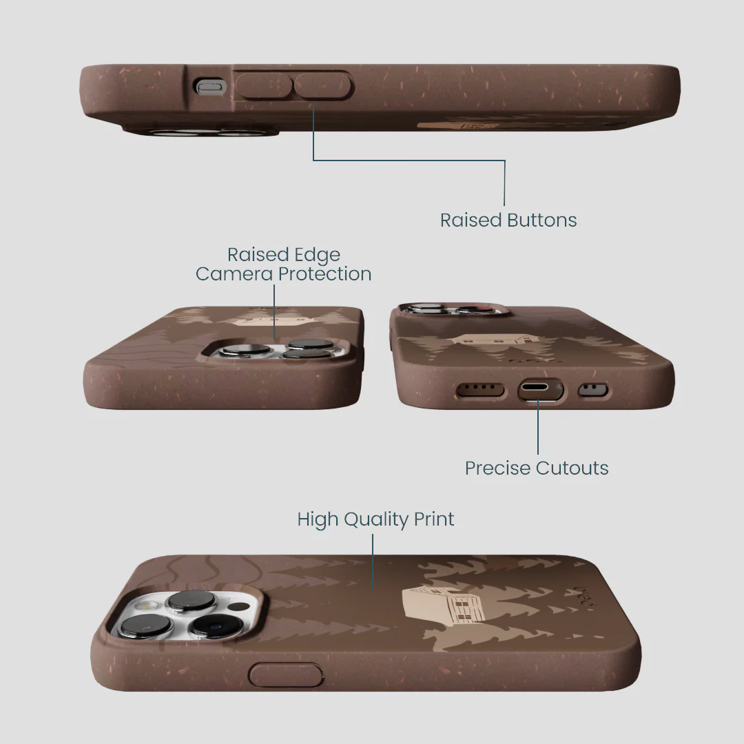 Chocolate Brown Hidden Cabin iPhone 13 Pro Max Case - Image 3