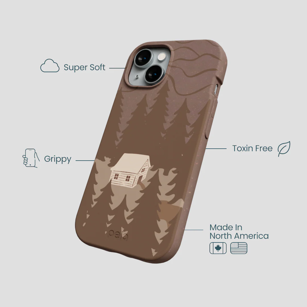 Chocolate Brown Hidden Cabin iPhone 14 Case - Image 4