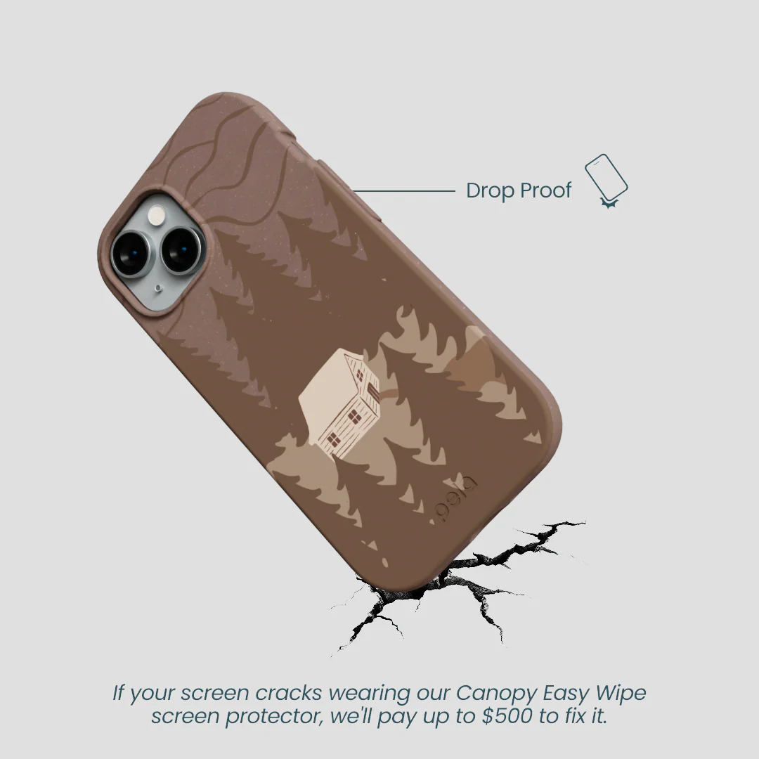 Chocolate Brown Hidden Cabin iPhone 14 Case - Image 5