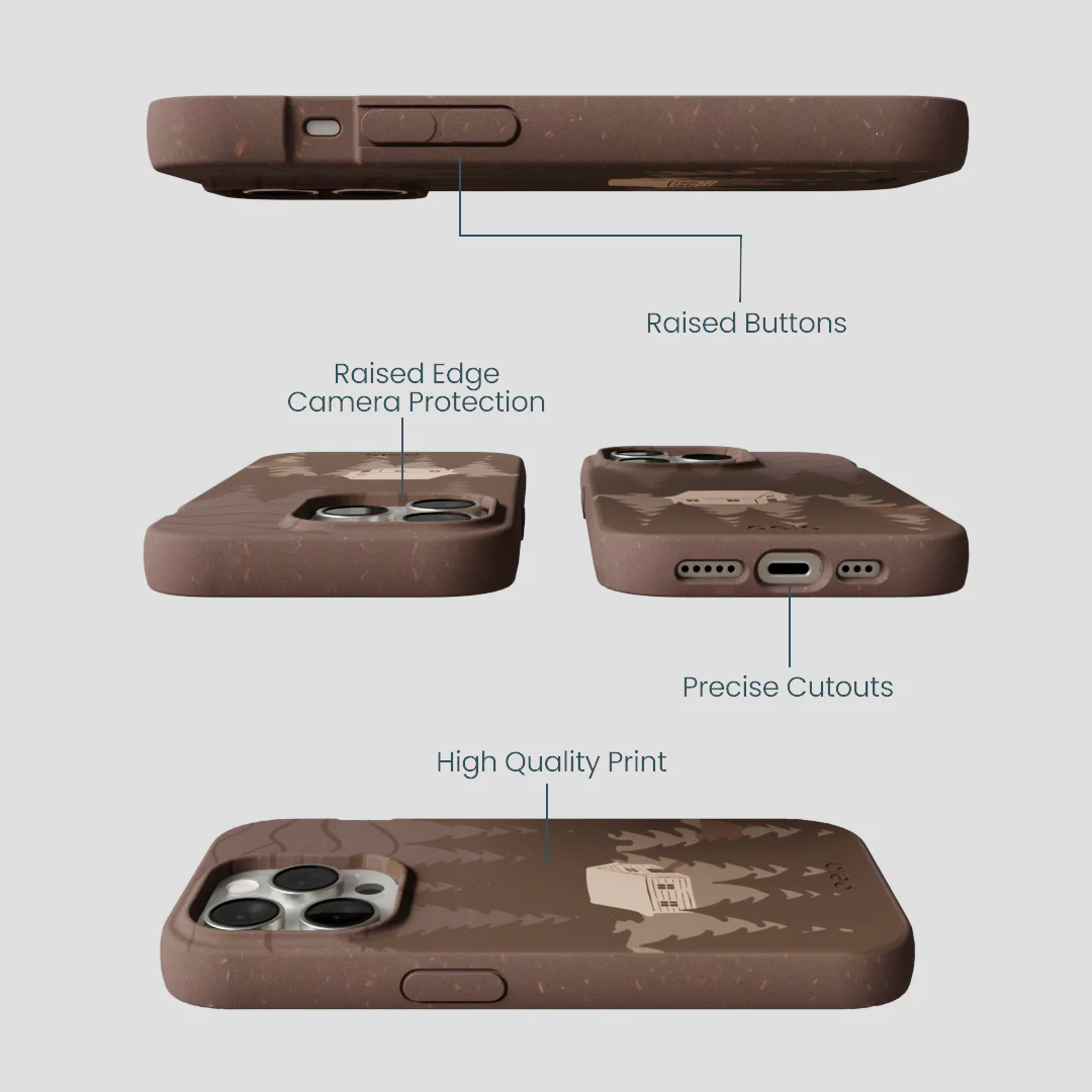 Chocolate Brown Hidden Cabin iPhone 14 Pro Case - Image 3