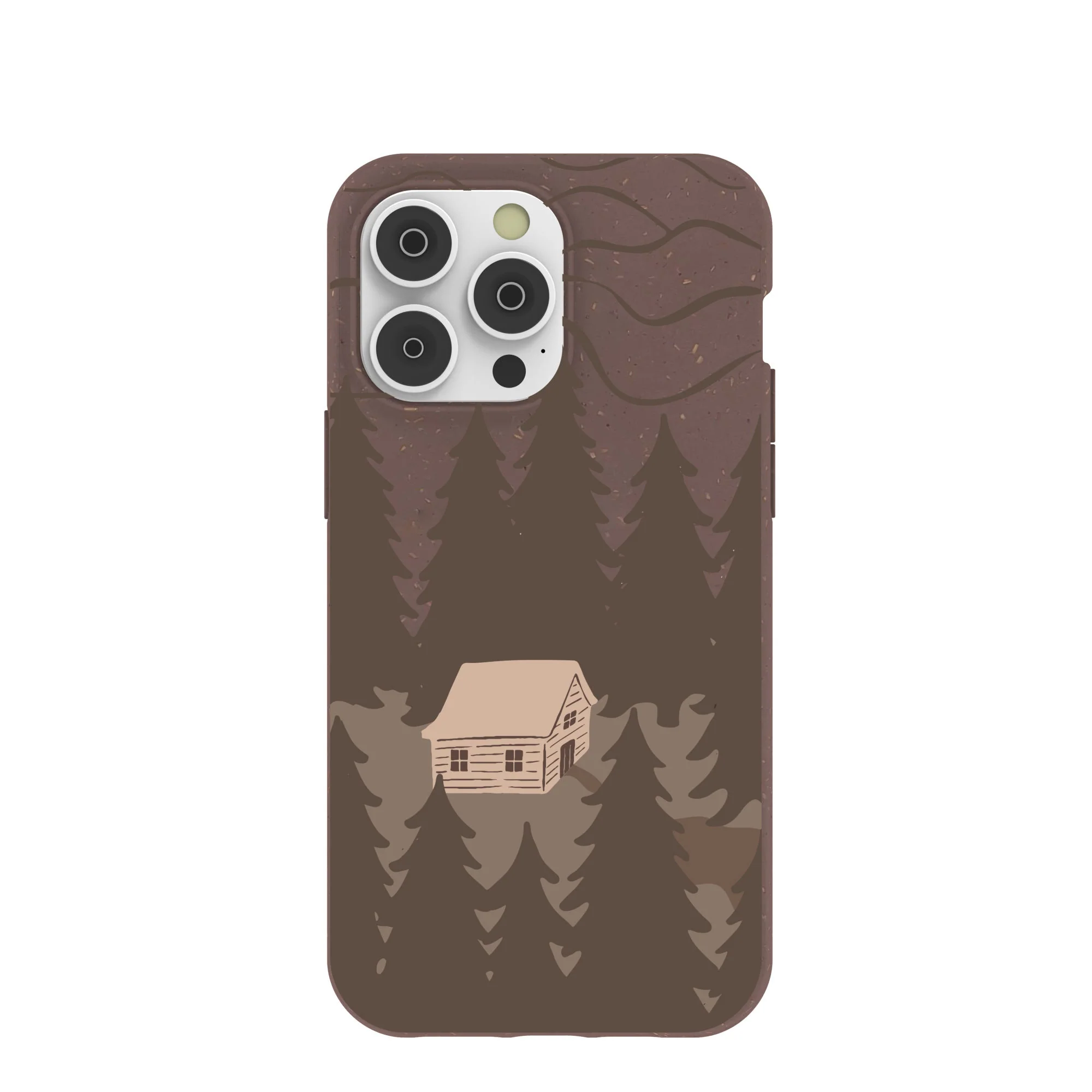Chocolate Brown Hidden Cabin iPhone 14 Pro Max Case