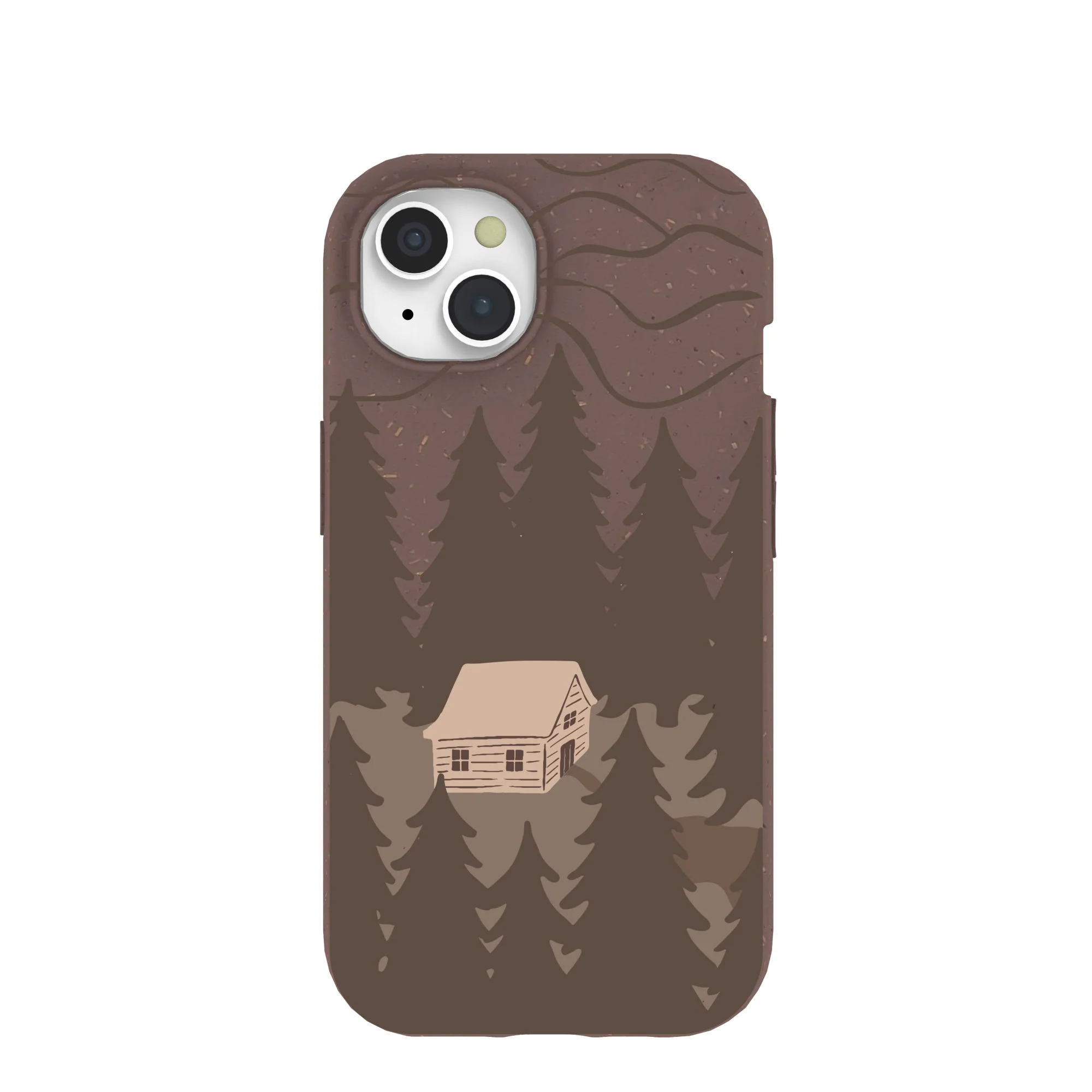 Chocolate Brown Hidden Cabin iPhone 15 Case