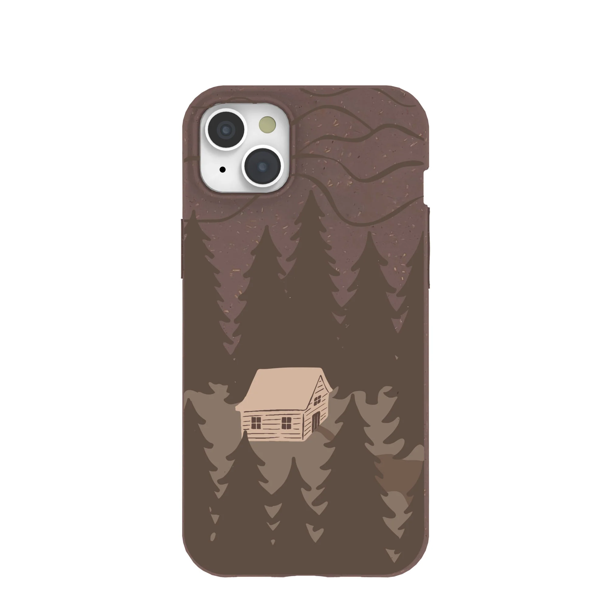 Chocolate Brown Hidden Cabin iPhone 15 Plus Case