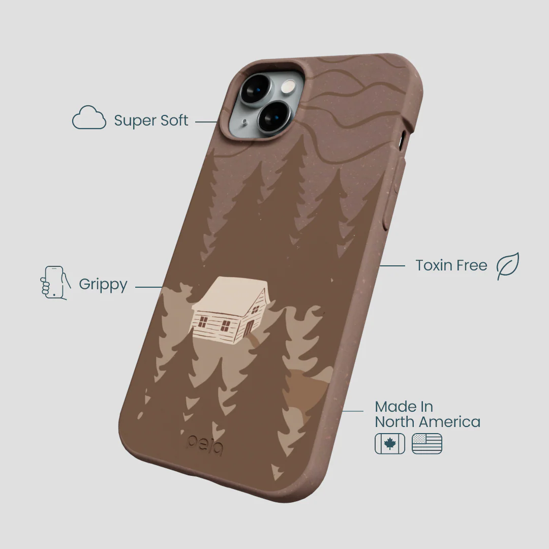 Chocolate Brown Hidden Cabin iPhone 15 Plus Case - Image 4