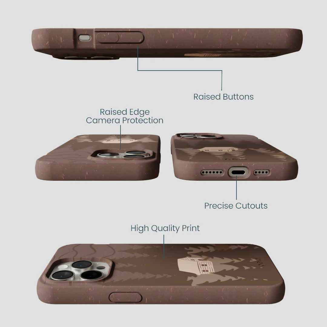 Chocolate Brown Hidden Cabin iPhone 15 Pro Max Case - Image 3