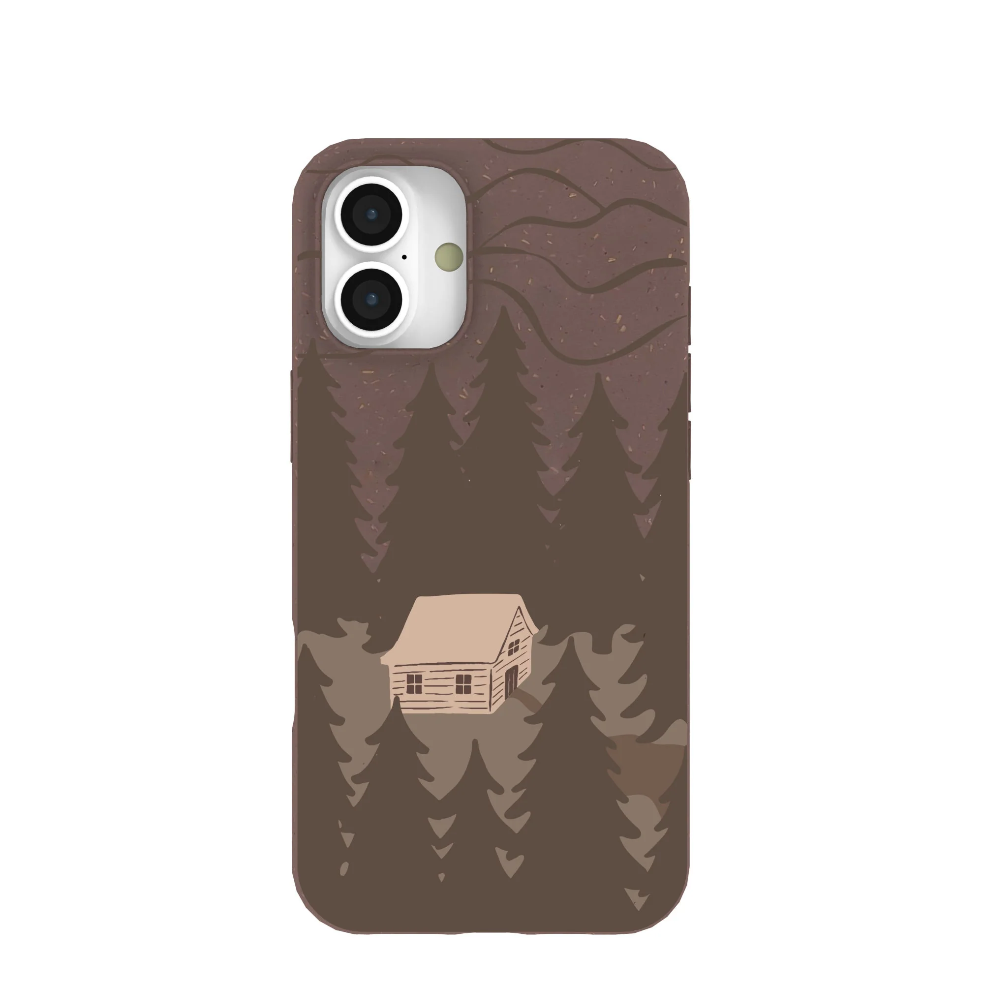 Chocolate Brown Hidden Cabin iPhone 16 Plus Case