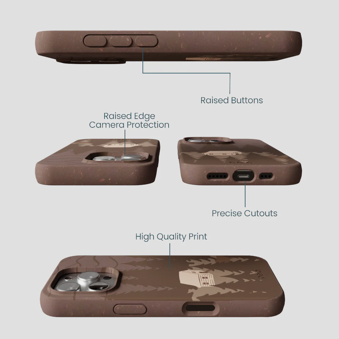Chocolate Brown Hidden Cabin iPhone 16 Pro Case - Image 3
