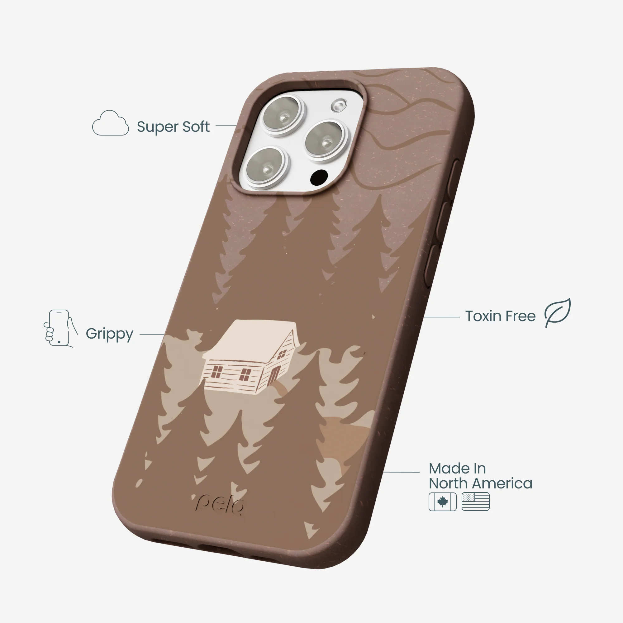 Chocolate Brown Hidden Cabin iPhone 16 Pro Max Case - Image 4