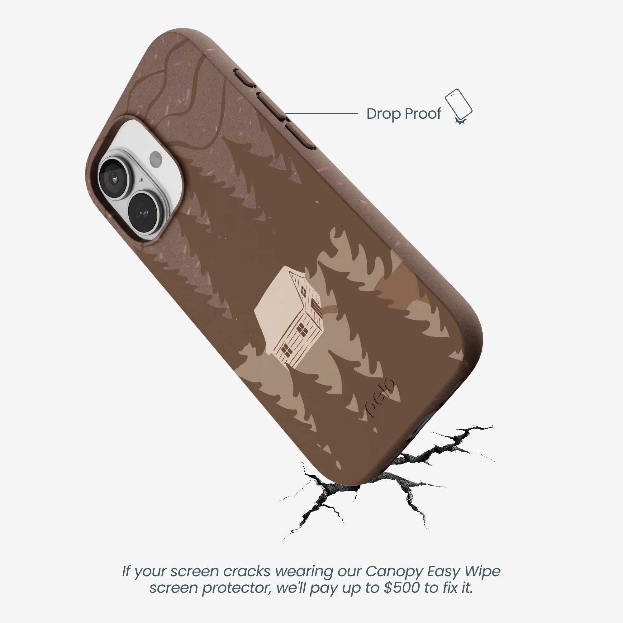 Chocolate Brown Hidden Cabin iPhone 17 Case - Image 5