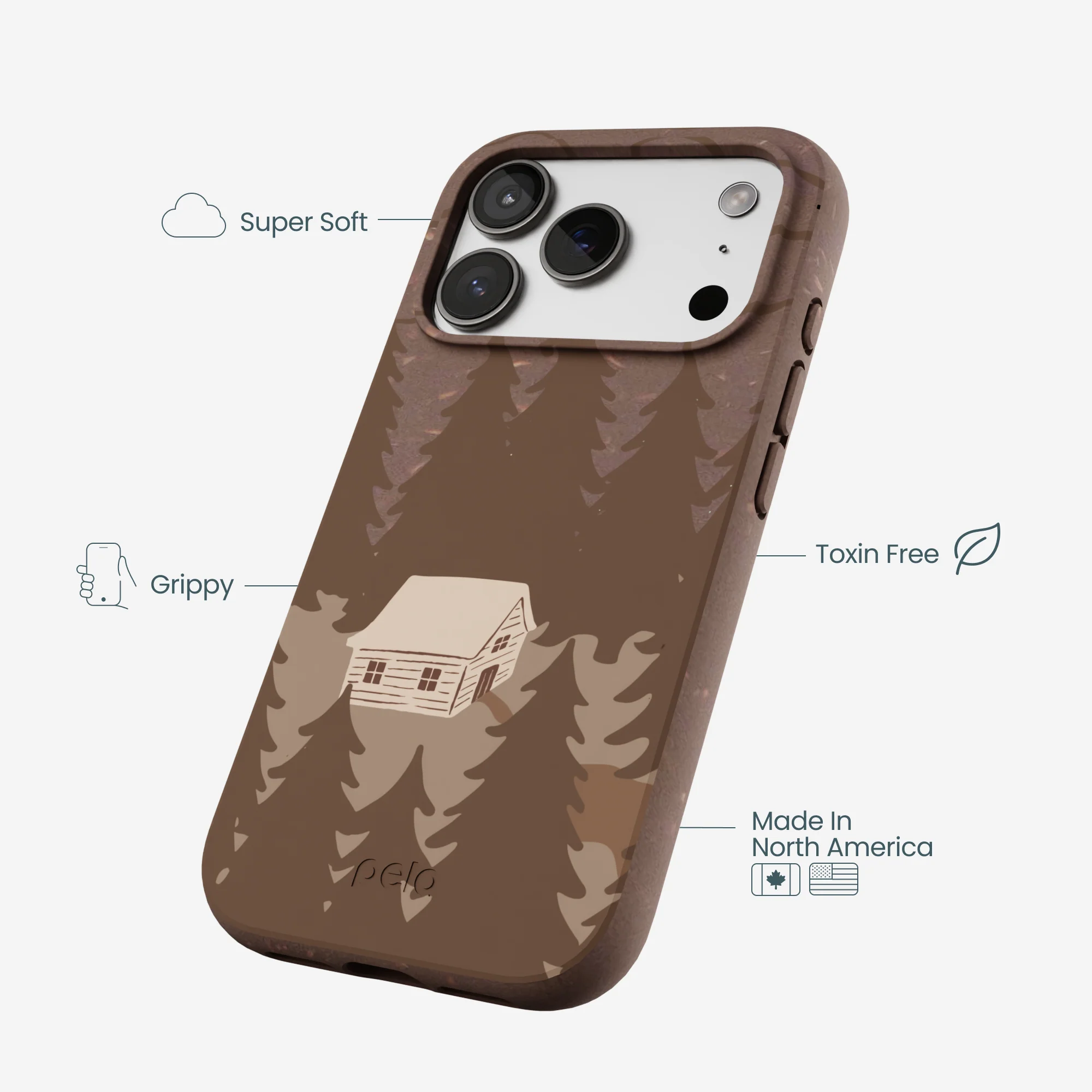 Chocolate Brown Hidden Cabin iPhone 17 Pro Case - Image 4