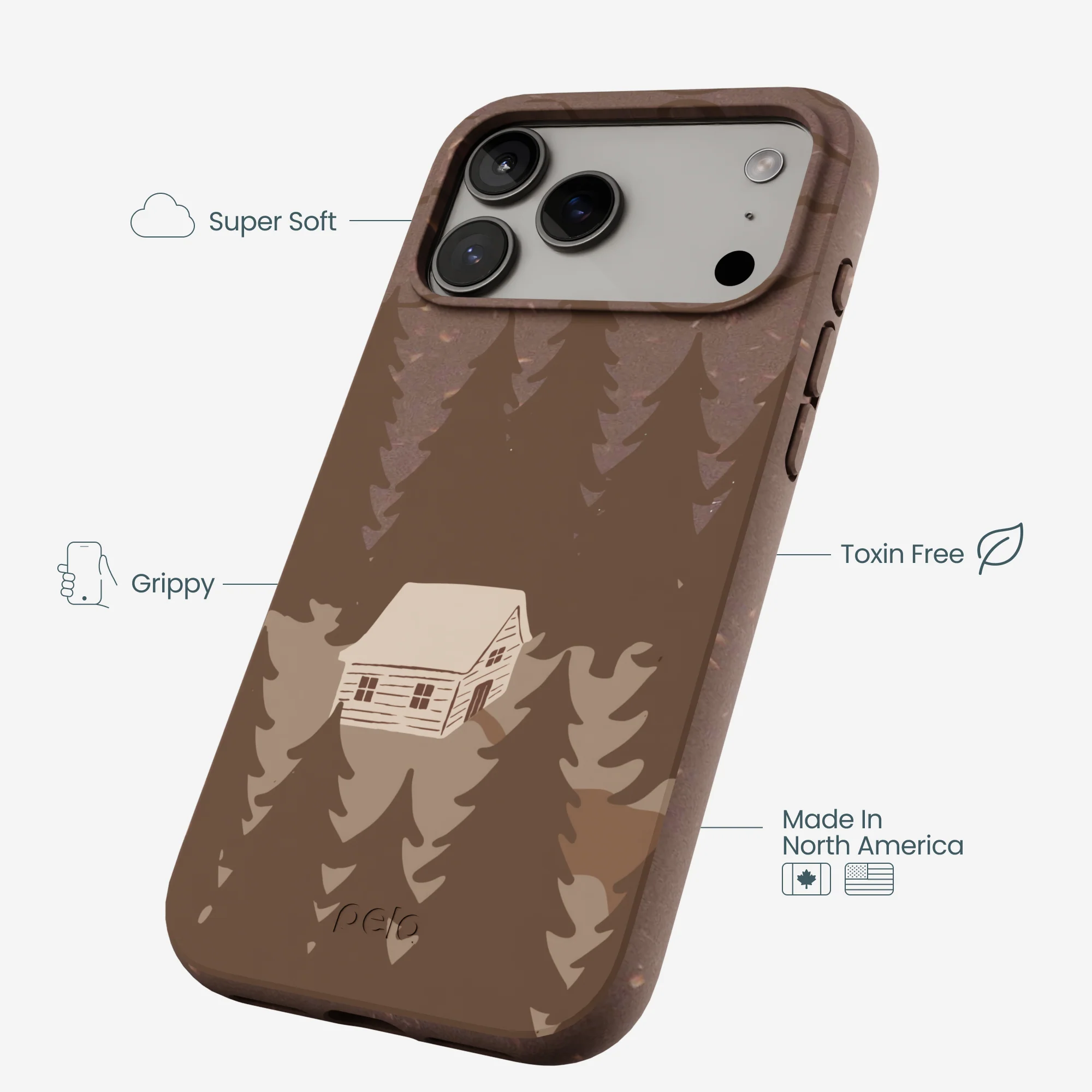 Chocolate Brown Hidden Cabin iPhone 17 Pro Max Case - Image 4
