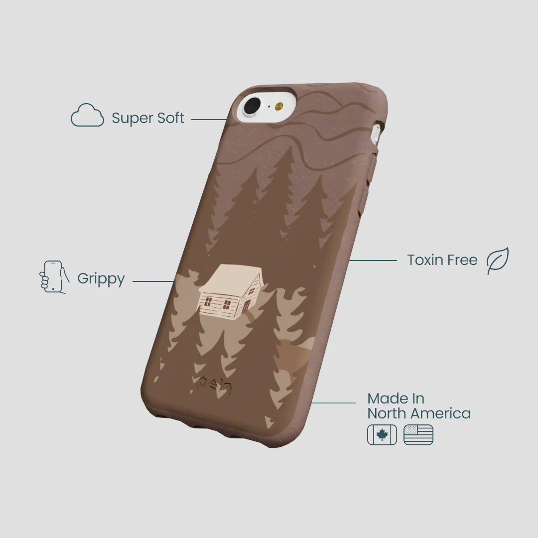 Chocolate Brown Hidden Cabin iPhone 6/6s/7/8/SE Case - Image 4