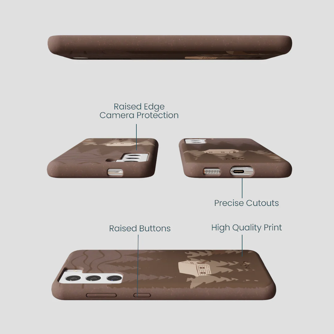 Chocolate Brown Hidden Cabin Samsung Galaxy S21 Case - Image 3
