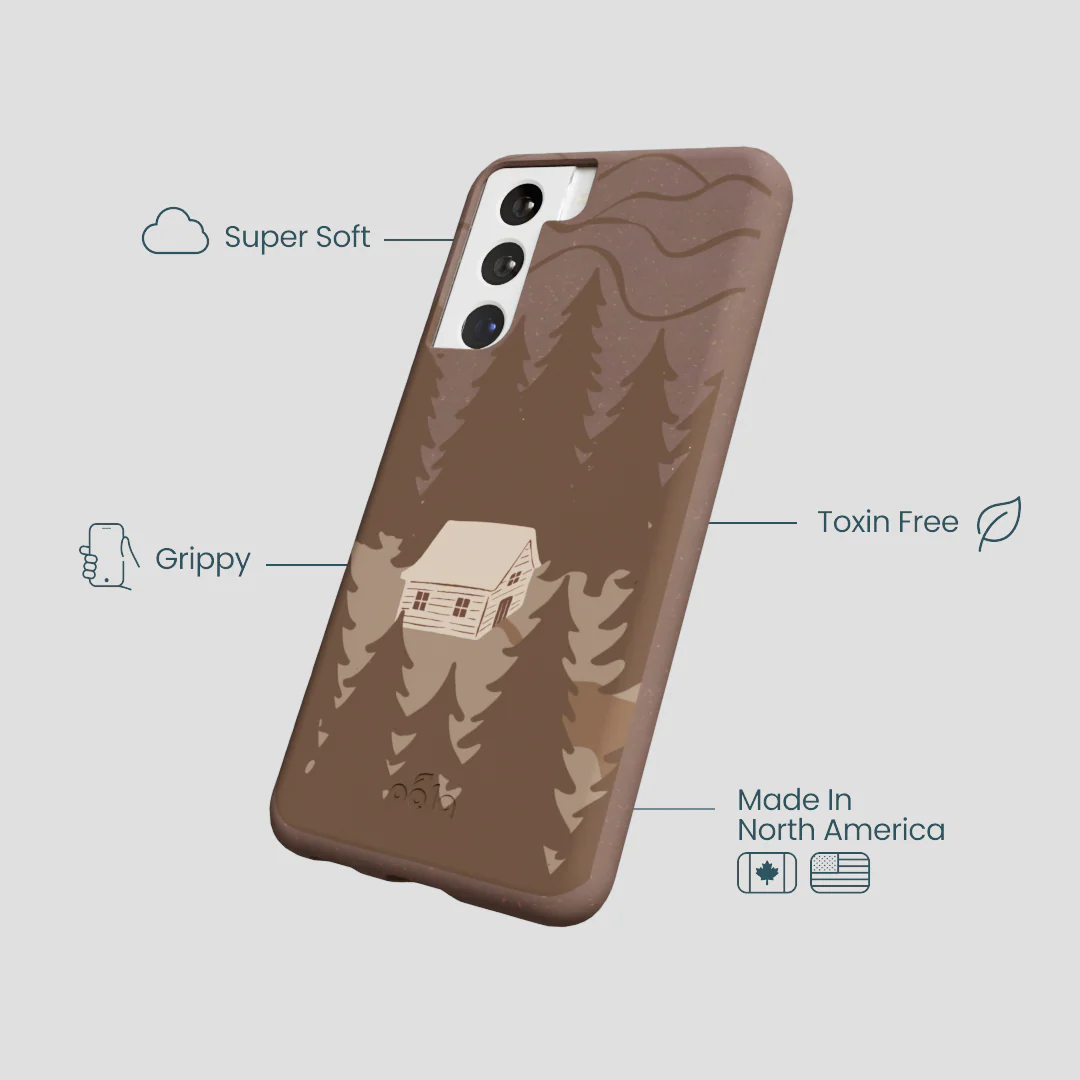 Chocolate Brown Hidden Cabin Samsung Galaxy S22 Case - Image 4