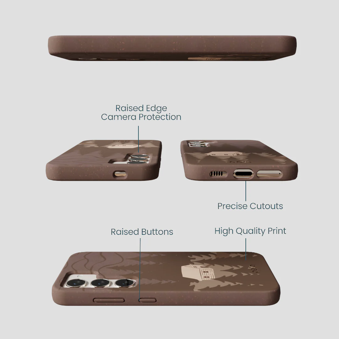 Chocolate Brown Hidden Cabin Samsung Galaxy S24 Case - Image 3