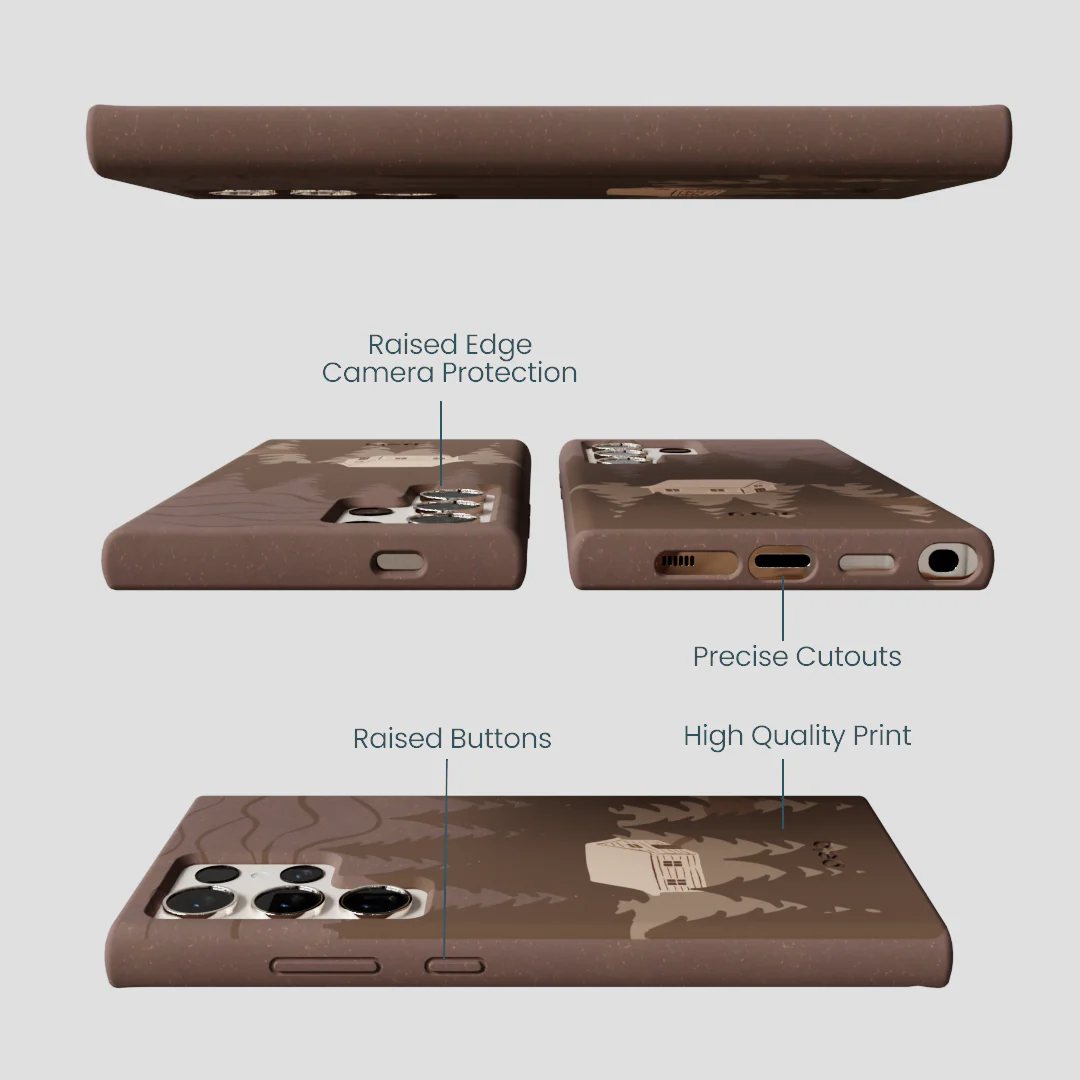 Chocolate Brown Hidden Cabin Samsung Galaxy S24 Ultra Case - Image 3