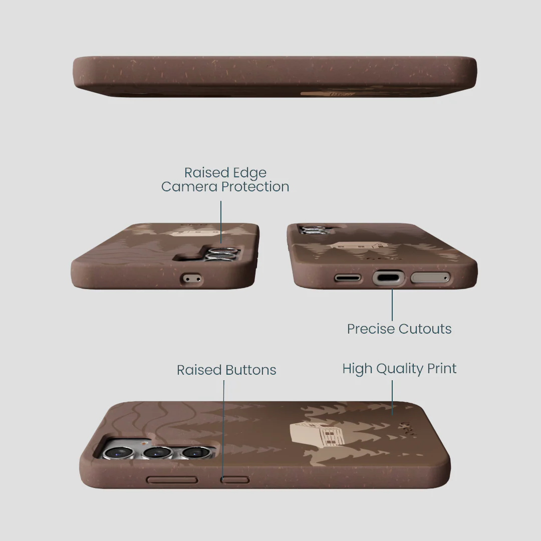Chocolate Brown Hidden Cabin Samsung Galaxy S25 Case - Image 3
