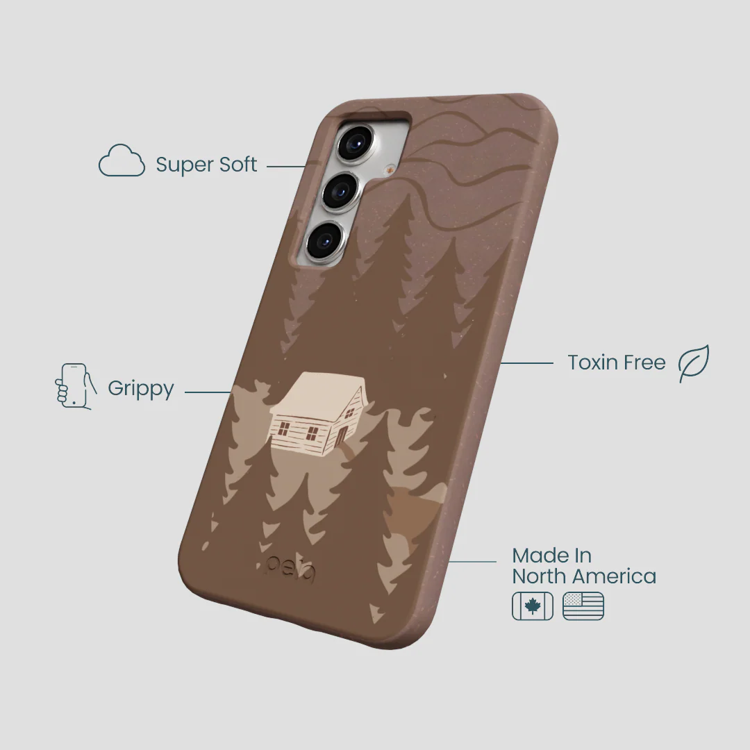 Chocolate Brown Hidden Cabin Samsung Galaxy S25 Case - Image 4