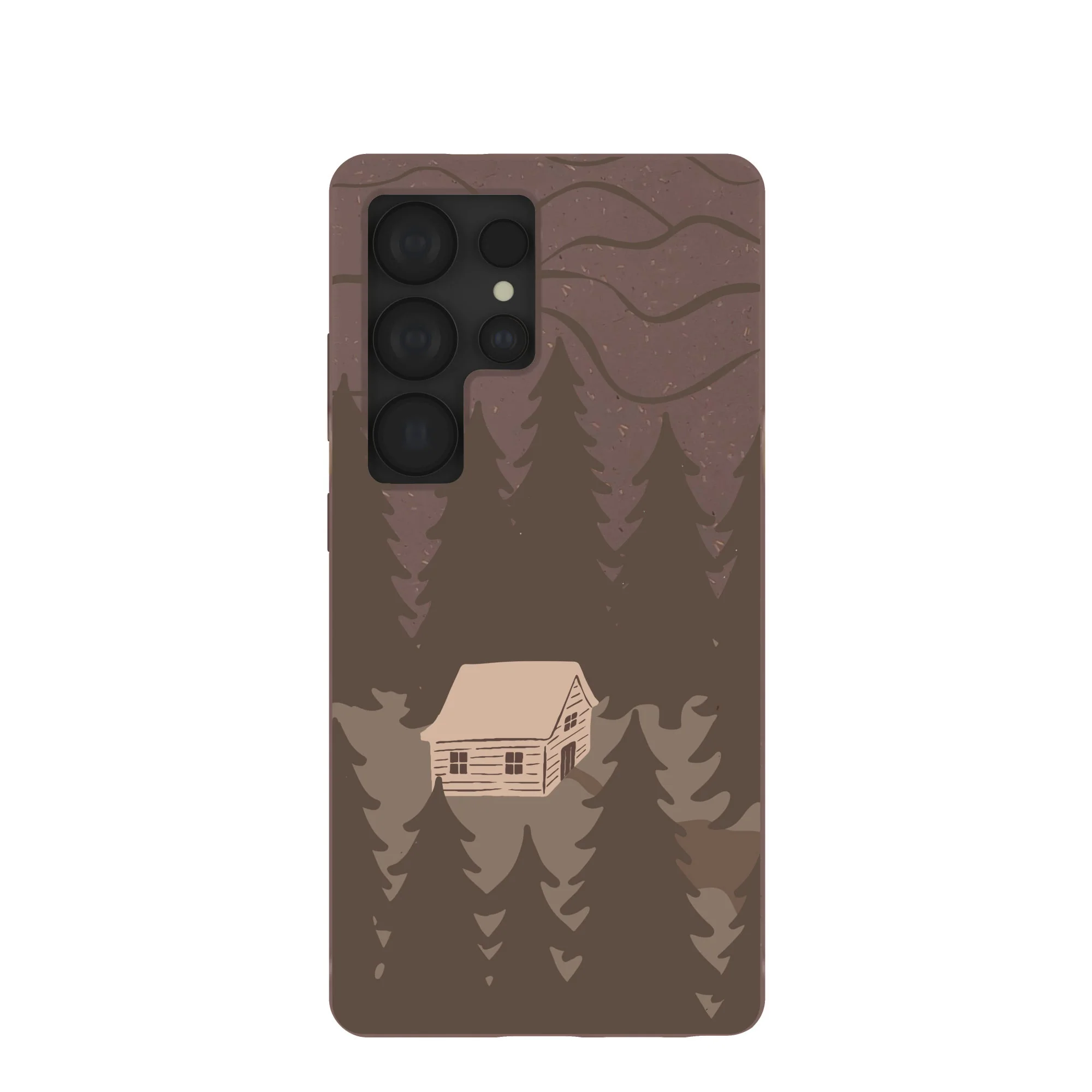 Chocolate Brown Hidden Cabin Samsung Galaxy S25 Ultra Case