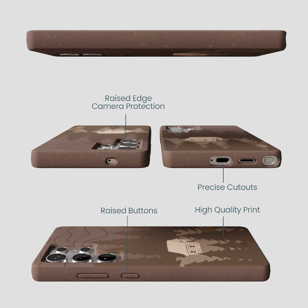 Chocolate Brown Hidden Cabin Samsung Galaxy S25 Ultra Case - Image 3