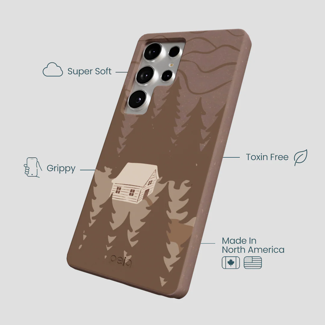 Chocolate Brown Hidden Cabin Samsung Galaxy S25 Ultra Case - Image 4