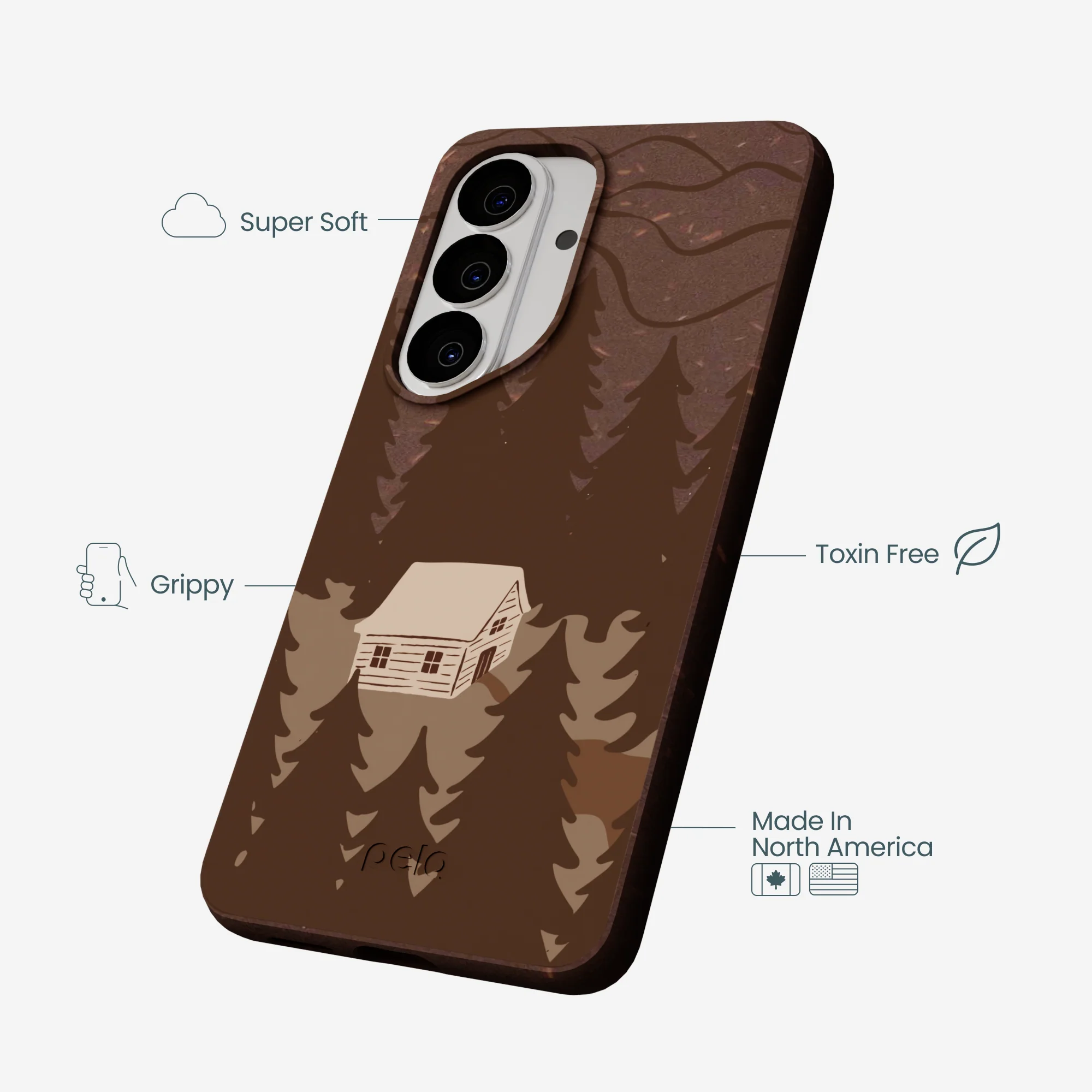 Chocolate Brown Hidden Cabin Samsung Galaxy S26 Case - Image 4