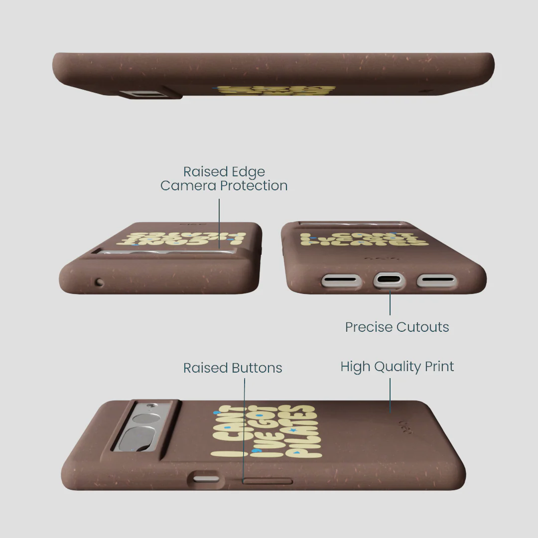 Chocolate Brown Ive got Pilates Google Pixel 7 Pro Case - Image 3