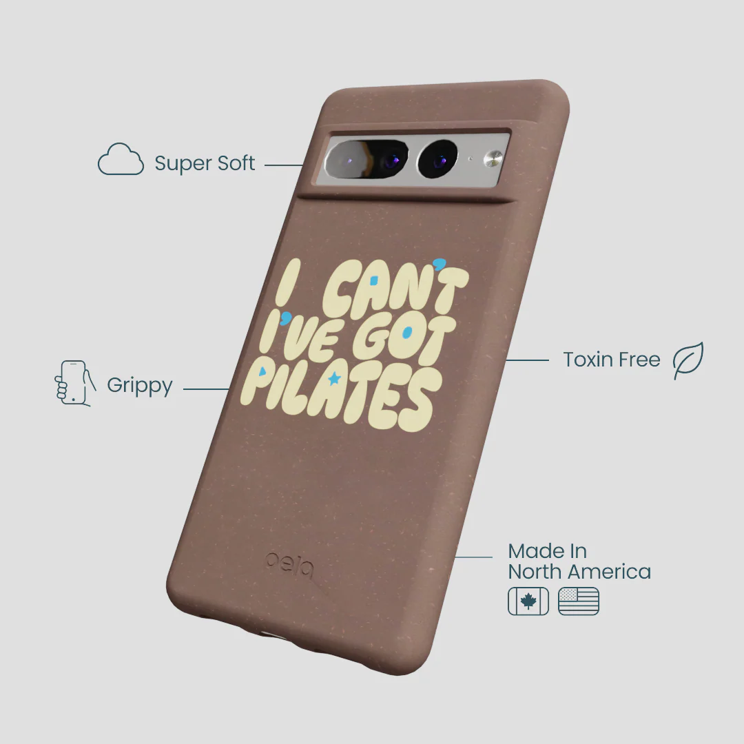Chocolate Brown Ive got Pilates Google Pixel 7 Pro Case - Image 4