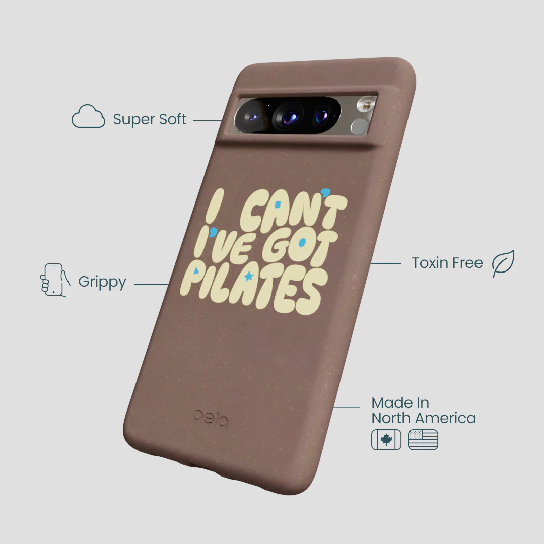 Chocolate Brown Ive got Pilates Google Pixel 8 Pro Case - Image 4