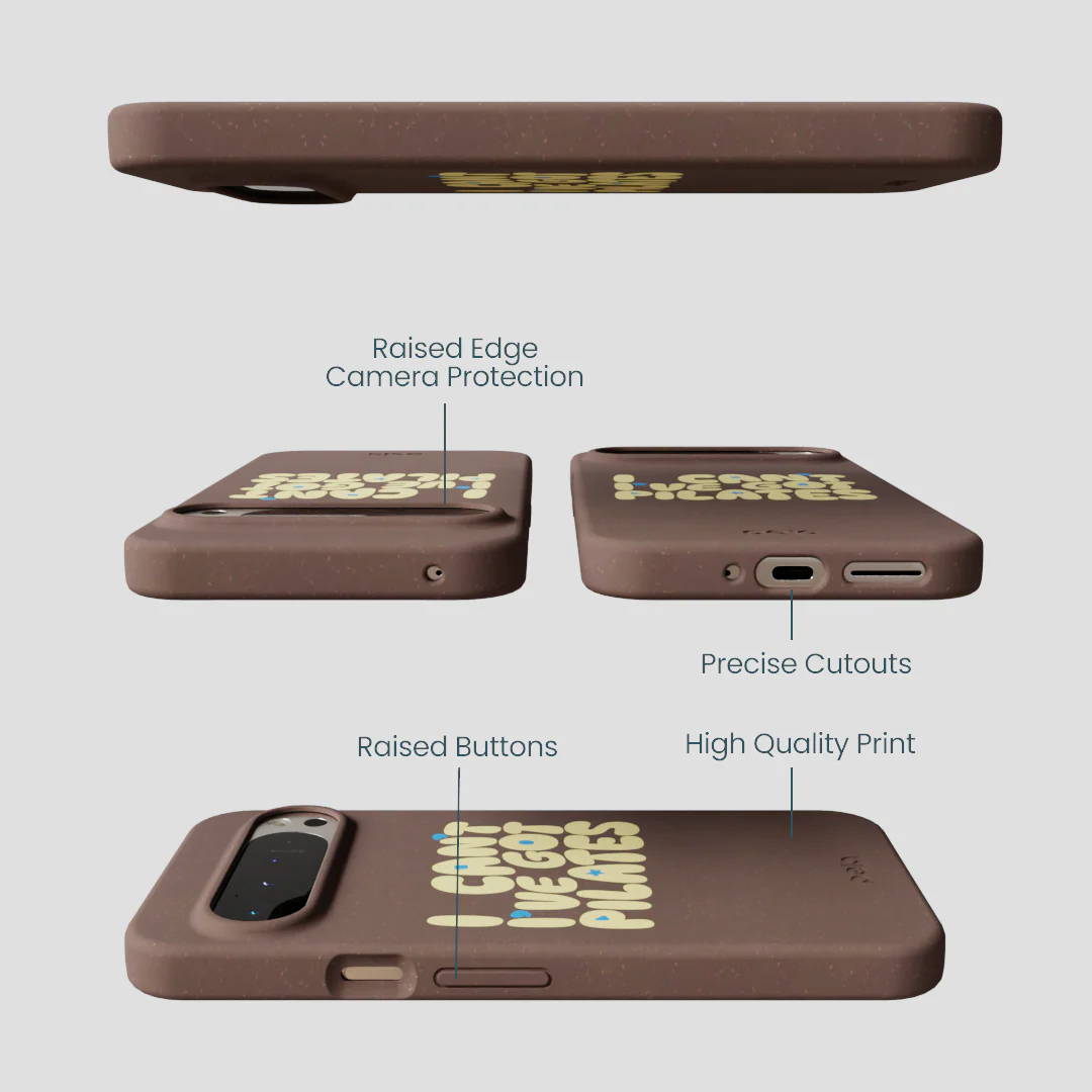 Chocolate Brown Ive got Pilates Google Pixel 9 Pro XL Case - Image 3