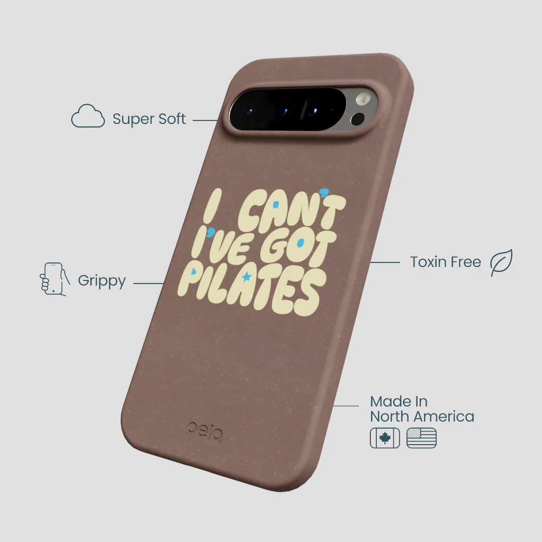 Chocolate Brown Ive got Pilates Google Pixel 9 Pro XL Case - Image 4