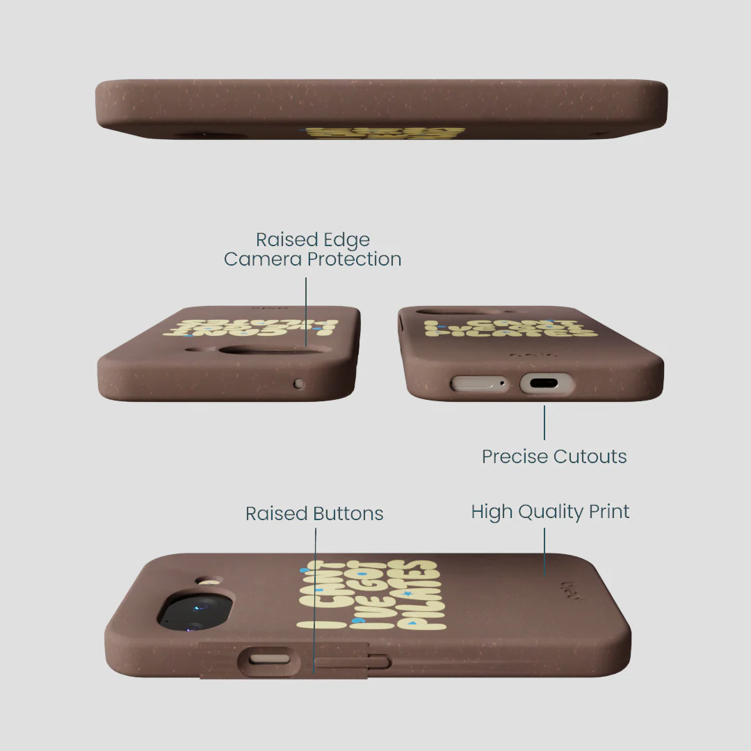 Chocolate Brown Ive got Pilates Google Pixel 9a Case - Image 3