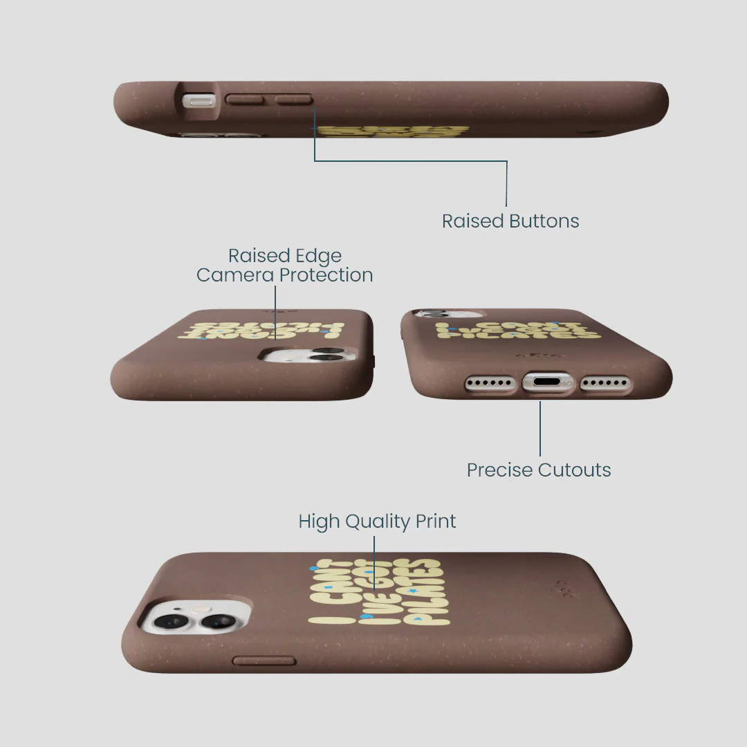 Chocolate Brown Ive got Pilates iPhone 11 Case - Image 3